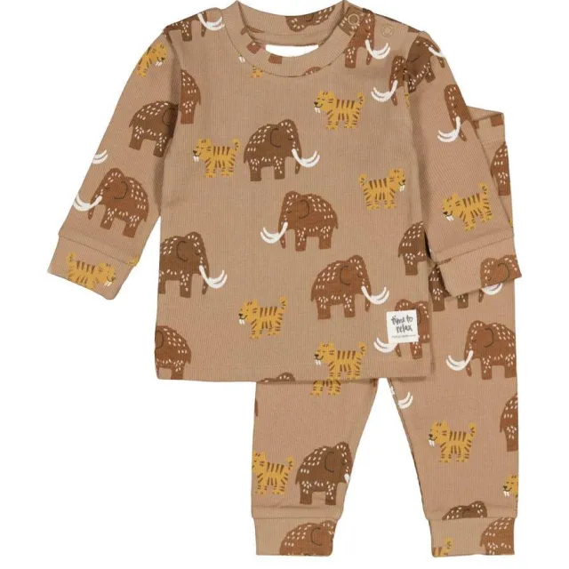 Feetje Milo Mammoth pyjama bruin, foto 2