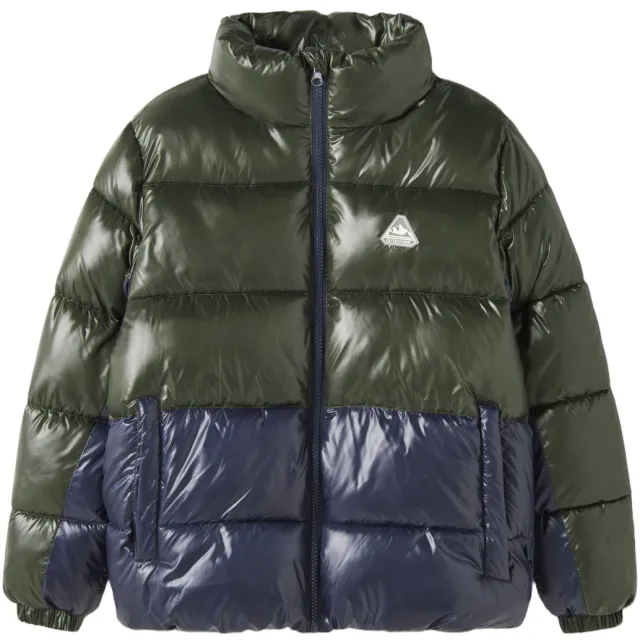 NAME IT gewatteerde winterjas groen blauw Groen/blauw