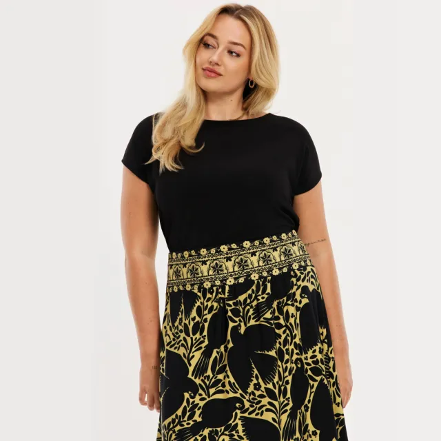 Yoek Dolce midi rok zwart, foto 4