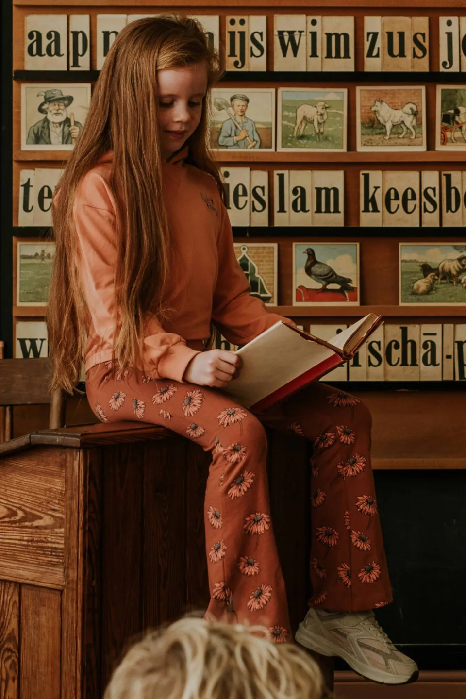 Koko Noko flared gebloemde legging bruin
