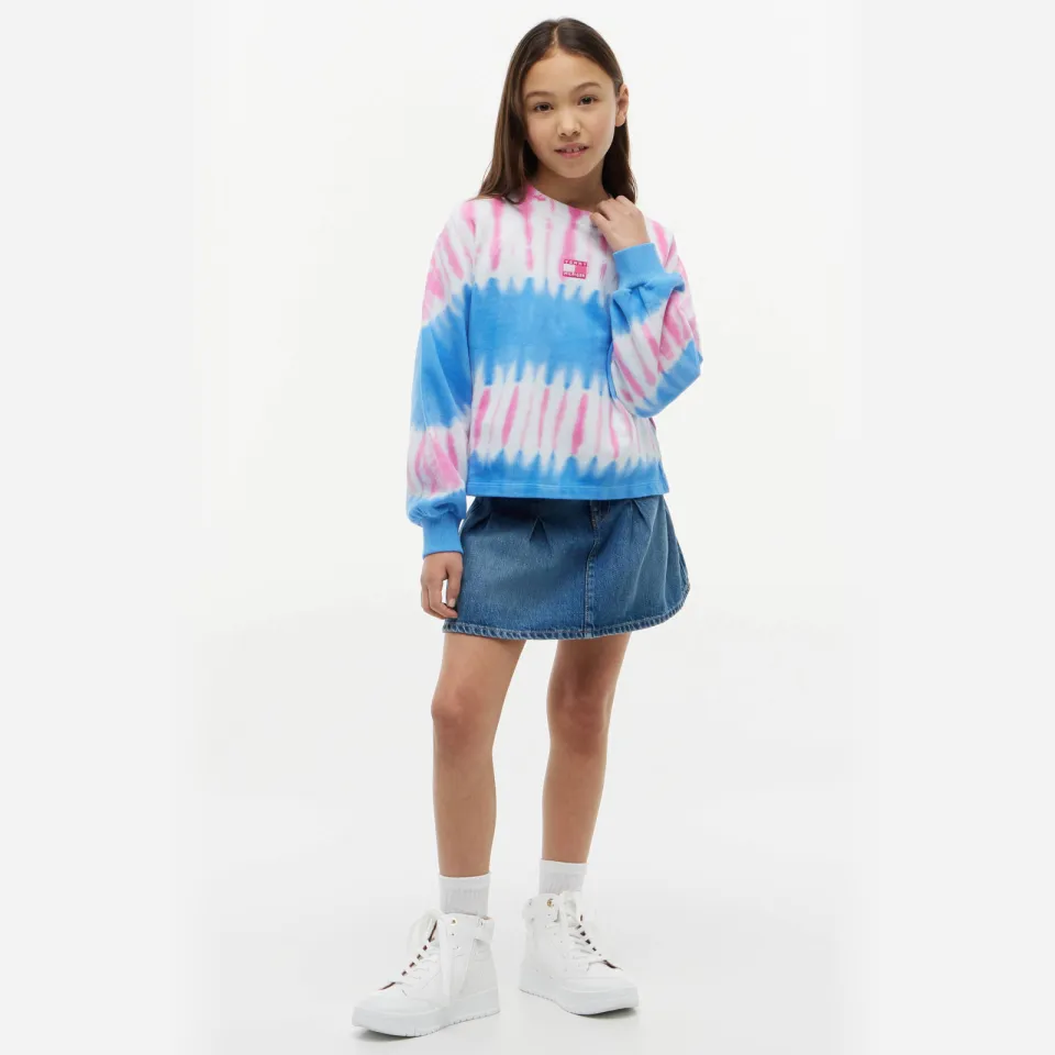 Tommy Hilfiger boxy tie-dye sweater - blauw, foto 3