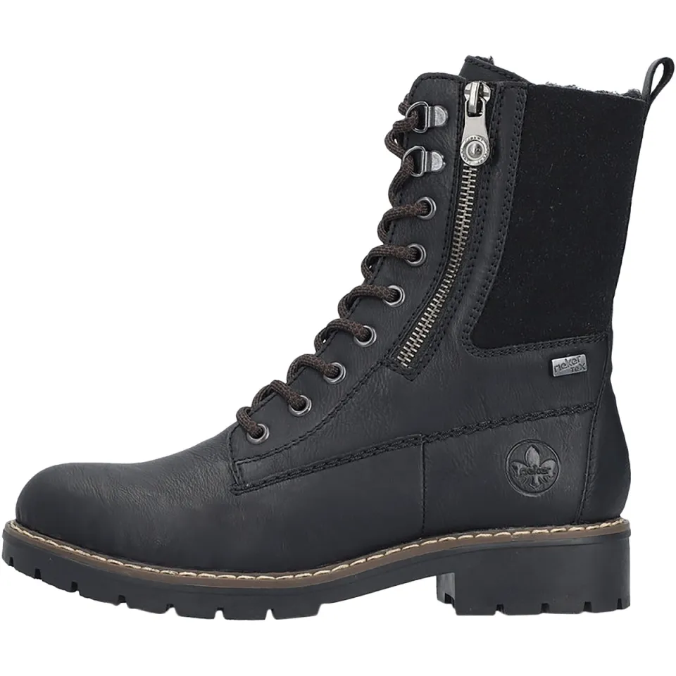 Rieker veterboots zwart, foto 2