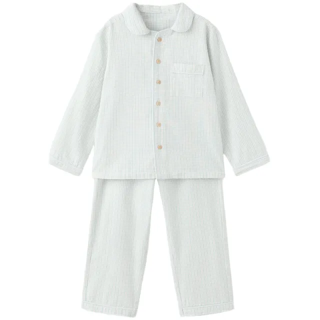 Mango geruite pyjama lichtgroen