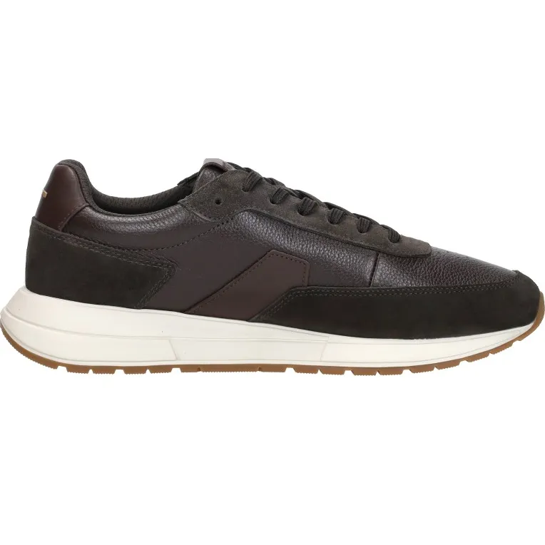 Hugo Boss Vinston Runner lage sneakers bruin Donkerbruin