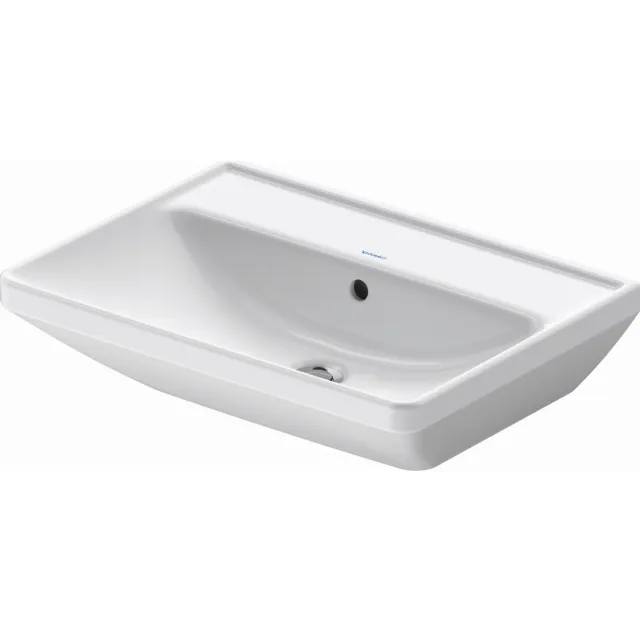 Duravit Wastafel Duravit D-Neo Met Overloop Kraanvlak Zonder Kraangat 60 cm Hoogglans Wit