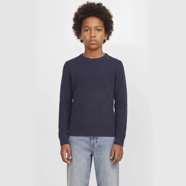 Jack & Jones JUNIOR gebreide trui - donkerblauw