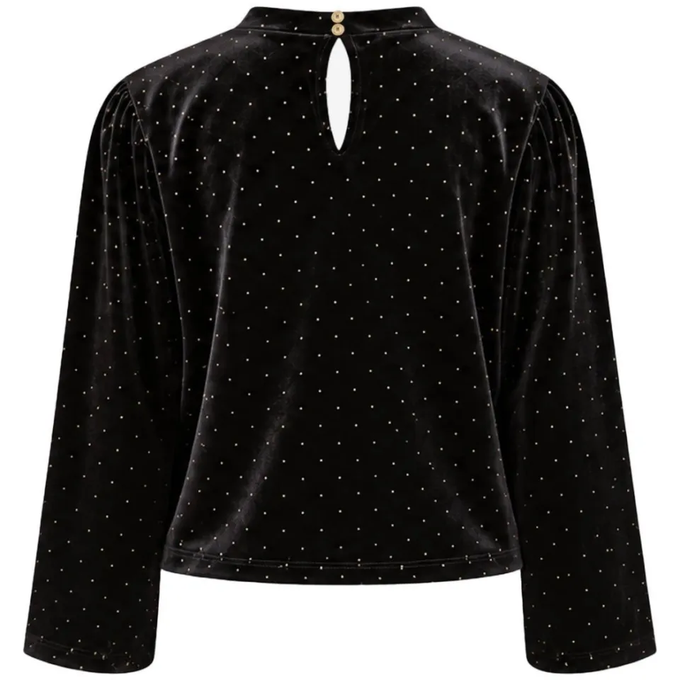 NIK&NIK fluwelen sweater met stippen - zwart, foto 4