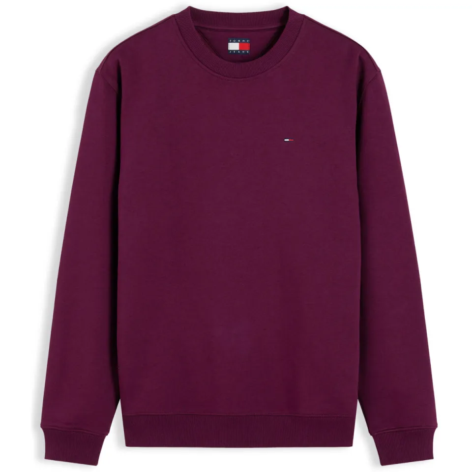 Tommy Jeans regular fit sweater met logo - calypso berry, foto 2