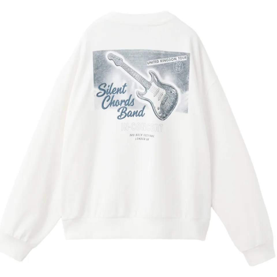 Mango Kids sweater met backprint - wit, foto 3