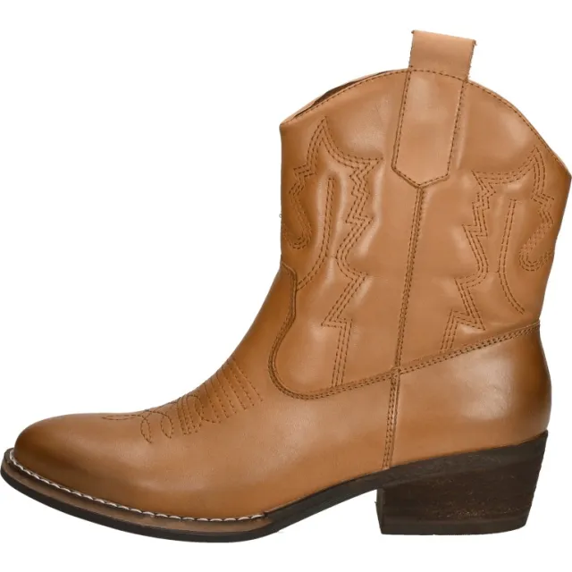 Sub55 Western Boots enkellaarsjes cognac