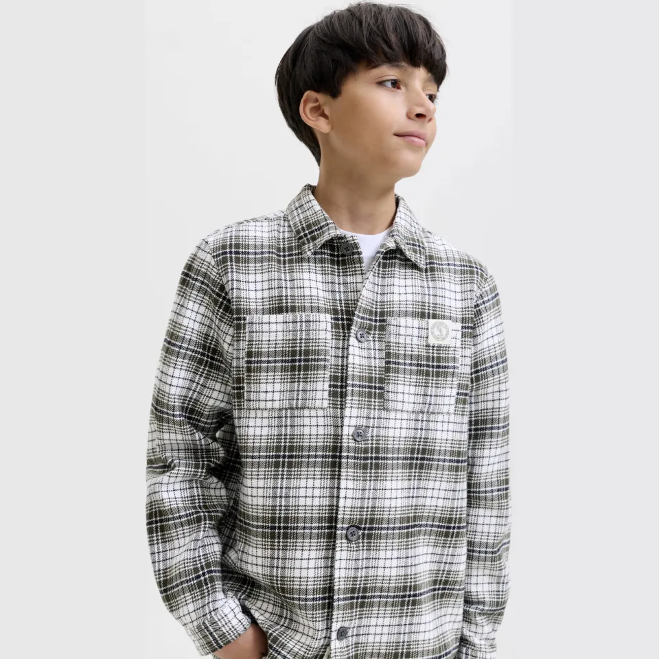 Jack & Jones JUNIOR geruit overhemd - wit, foto 5