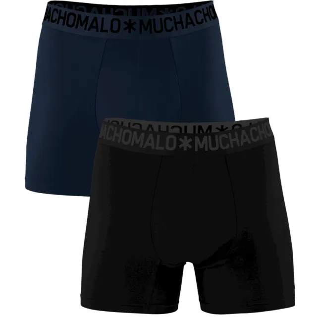 Muchachomalo Heren 2-pack Bamboe Boxershorts Effen veelkleurig