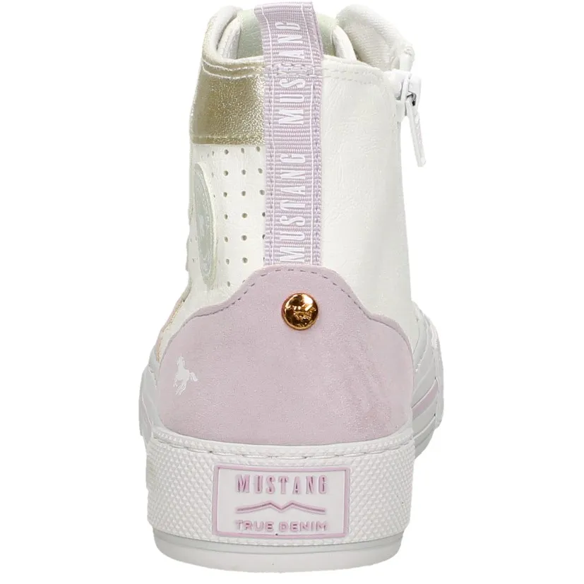 Mustang Veterschoenen Hoog wit, foto 4