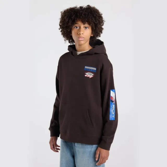 America Today sweater met backprint - bruin