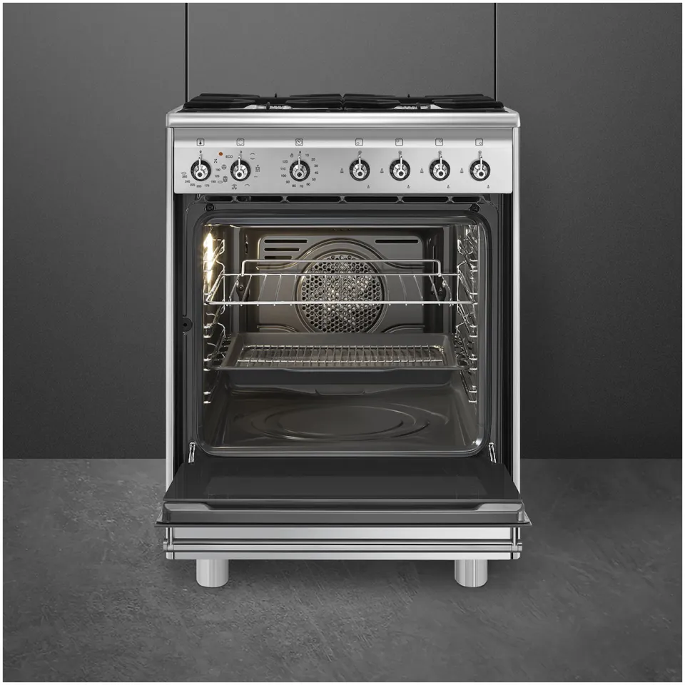 Smeg CX61GMXNLK gasfornuis rvs, foto 2