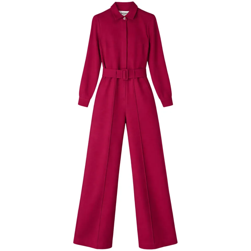POM Amsterdam Megan jumpsuit donkerrood bordeaux, foto 2