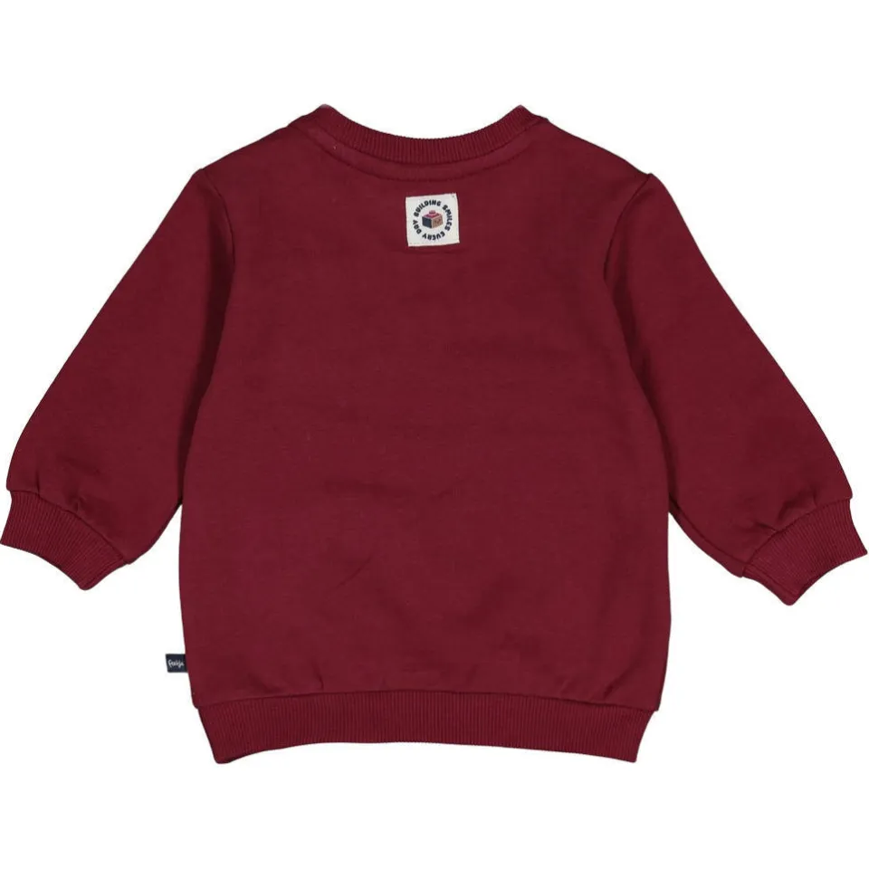 Feetje sweater Built for Fun met tekst - bordeaux, foto 3