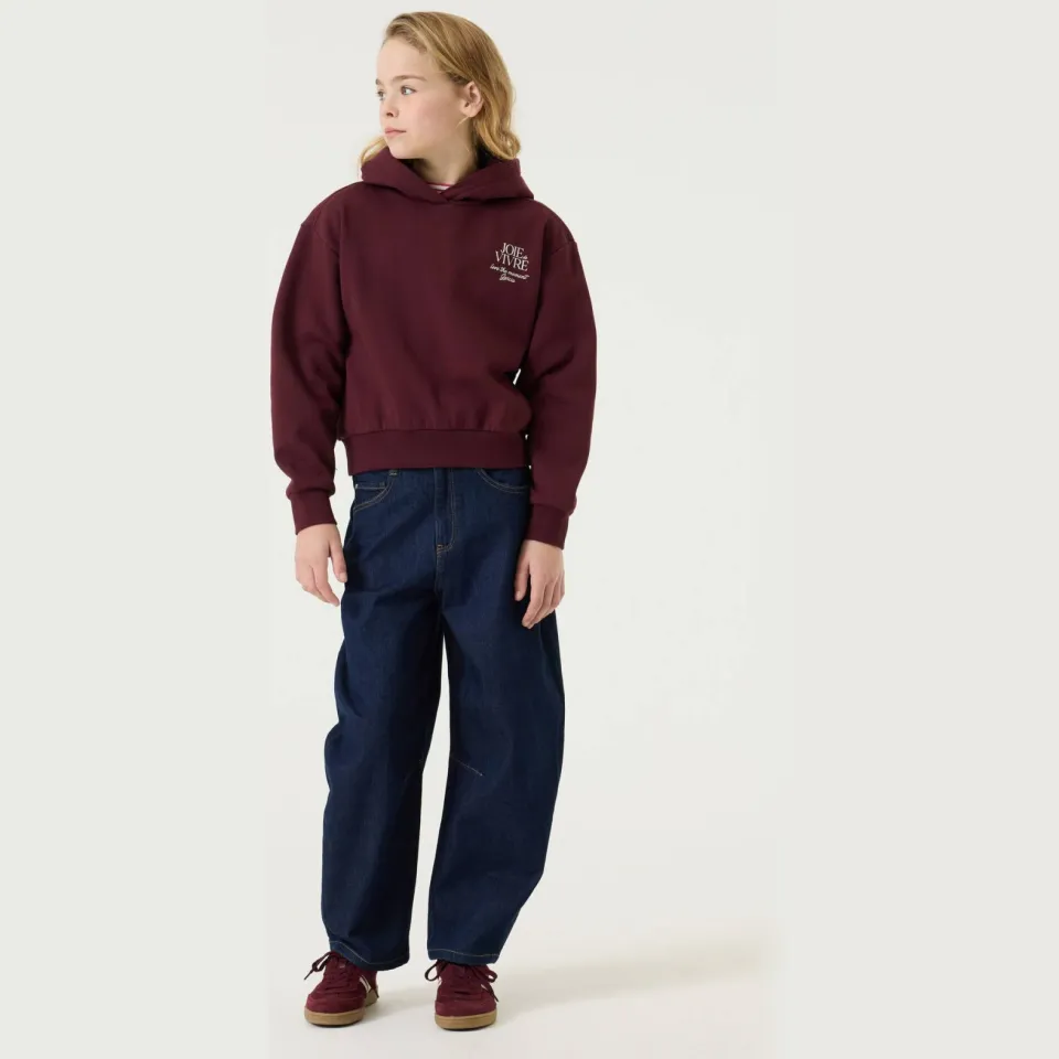 Garcia oversized hoodie met backprint - donkerrood