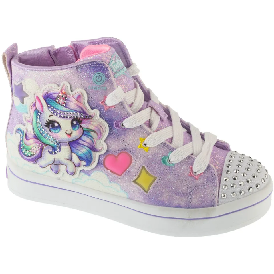 Skechers Twi-Lites 2.0 Unicorn Glam hoge sneakers lila, foto 2