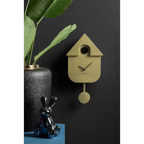 Karlsson Modern Cuckoo Metallic wandklok beige, foto 4