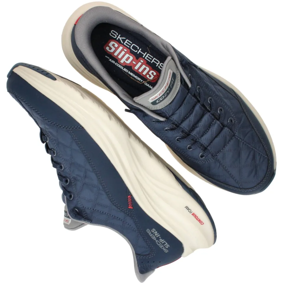 Skechers Contour Foam Cozy Fit lage sneakers blauw, foto 7