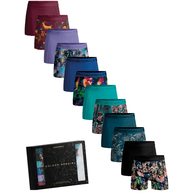 Muchachomalo Heren 12-pack Boxershorts Veelkleurig