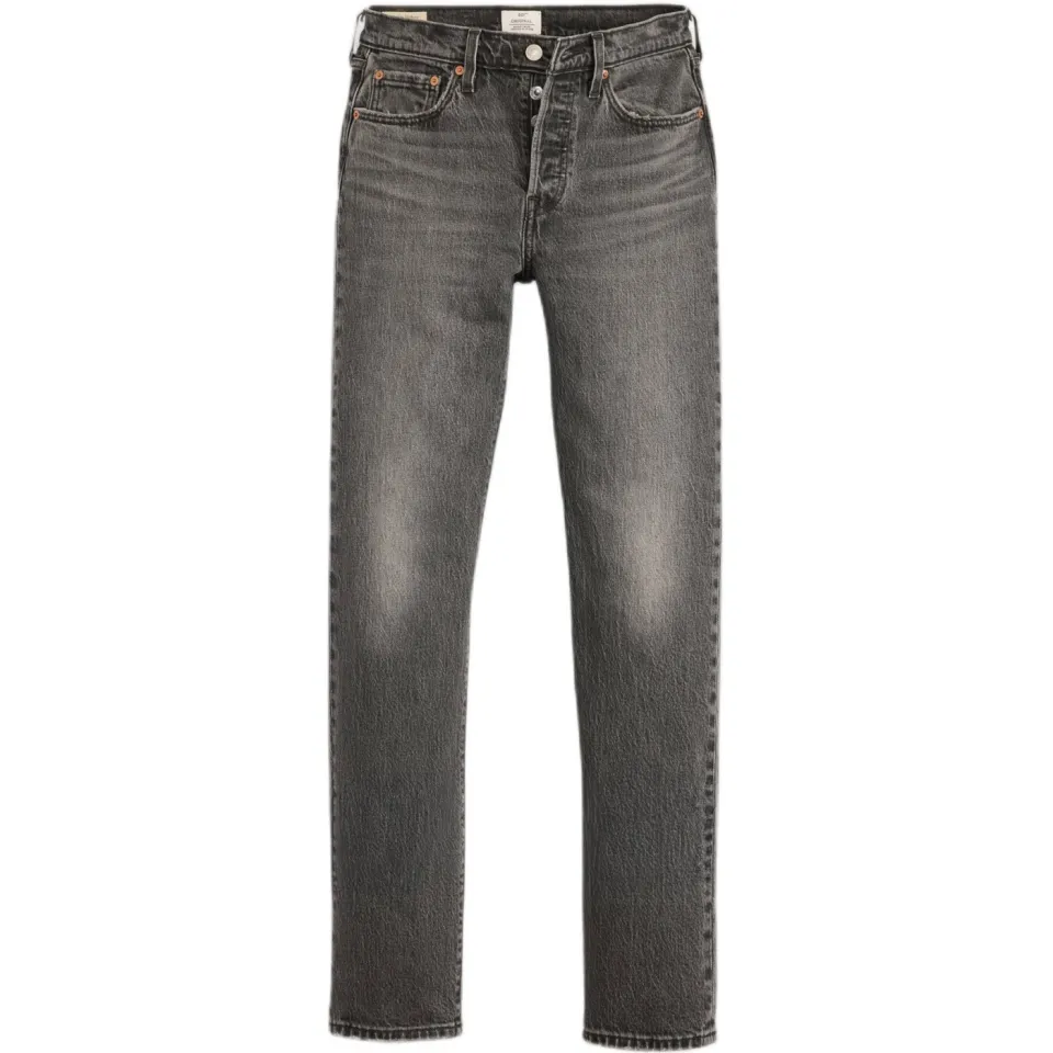 Levi's 501 high waist straight leg jeans black denim, foto 3
