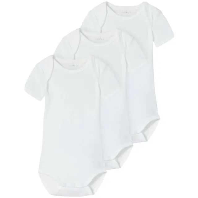 NAME IT BABY romper NBNBODY - wit (set van 3) Bright White