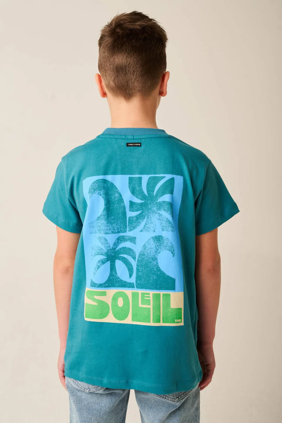 Tumble 'n Dry T-shirt met backprint petrol, foto 4
