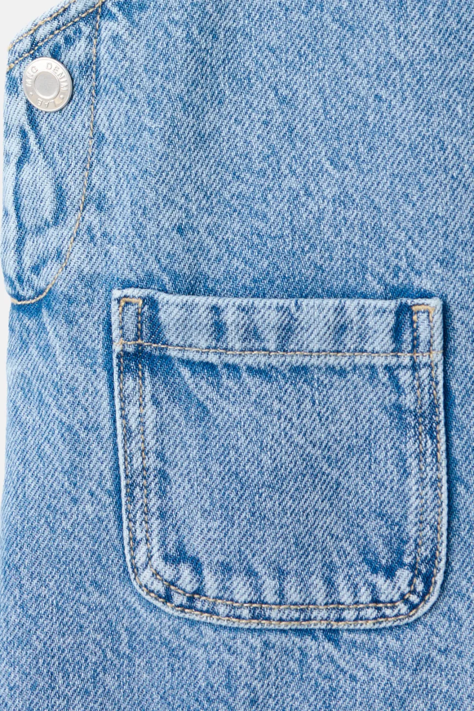 Mango Kids korte spijkerjurk lichtblauw light blue denim, foto 7