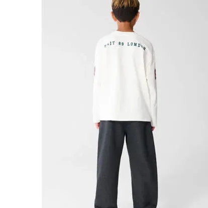 Shoeby longsleeve met backprint ecru, foto 6