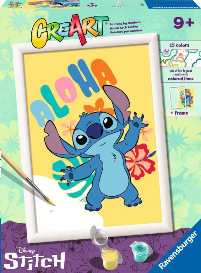 Ravensburger CreArt Disney Aloha Stitch - Schilderen op nummer voor kinderen