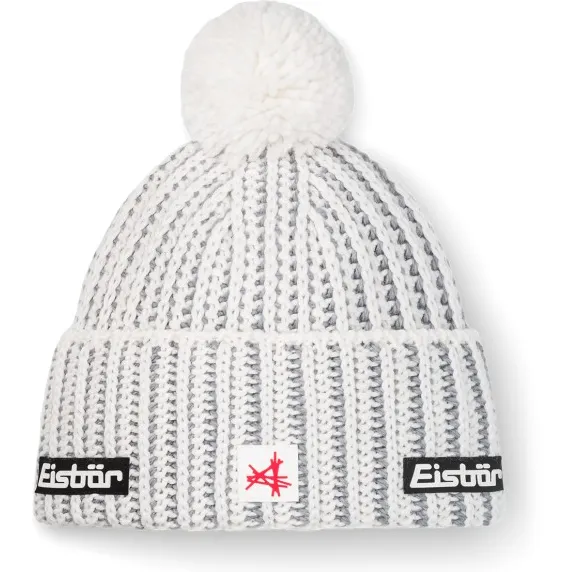 EISBÄR Ronda Pompon Mütze Ski Austria - Muts maat One Size, wit/grijs