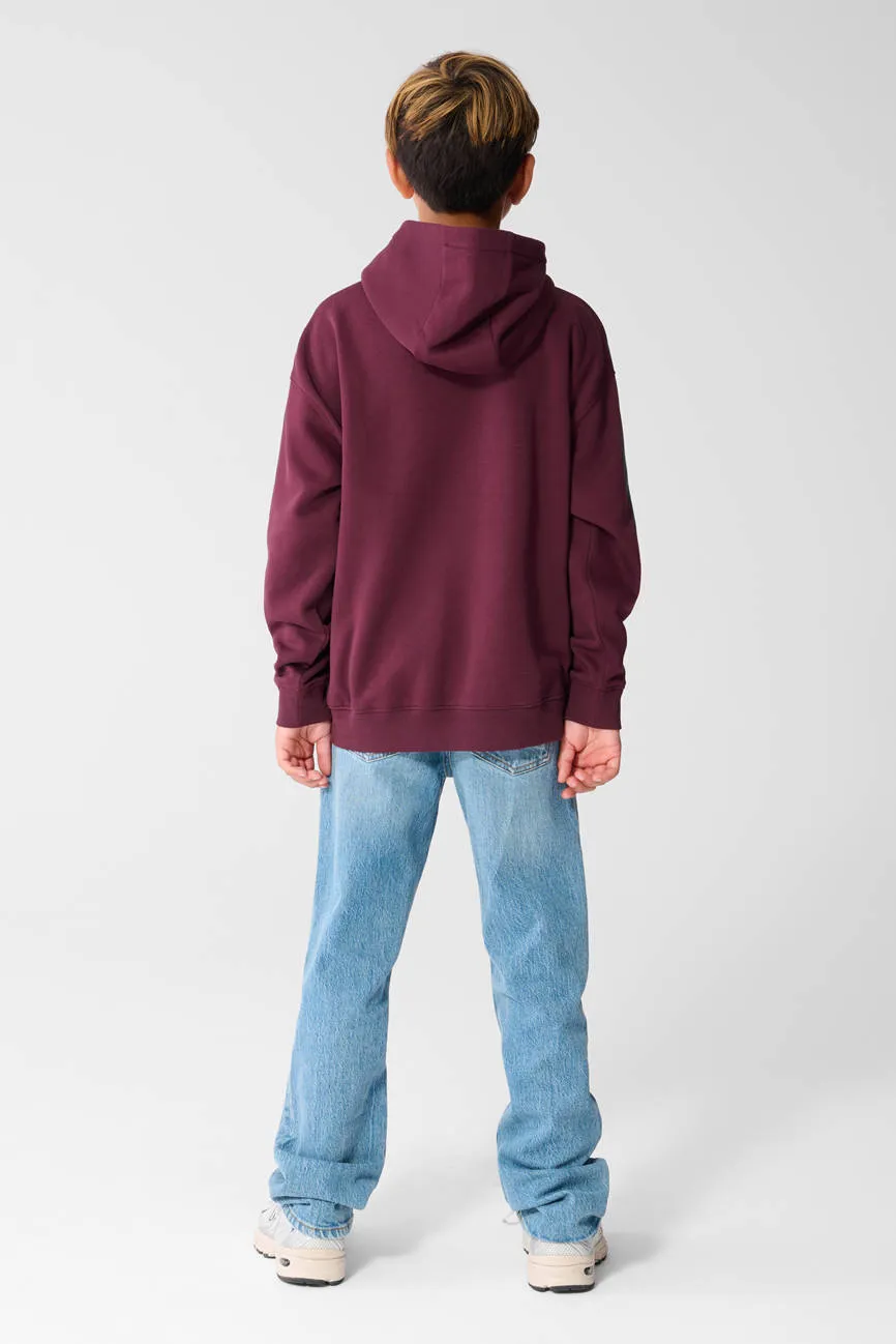 Shoeby hoodie - donkerrood, foto 4