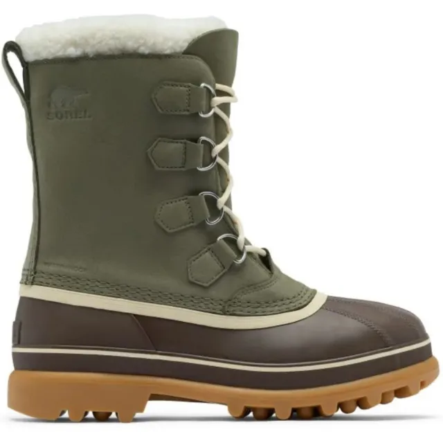 Sorel Caribou WP stone green Nubuck Unisex Groen