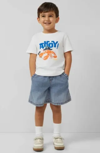 s.Oliver jeansshort lichtblauw light blue denim, foto 3