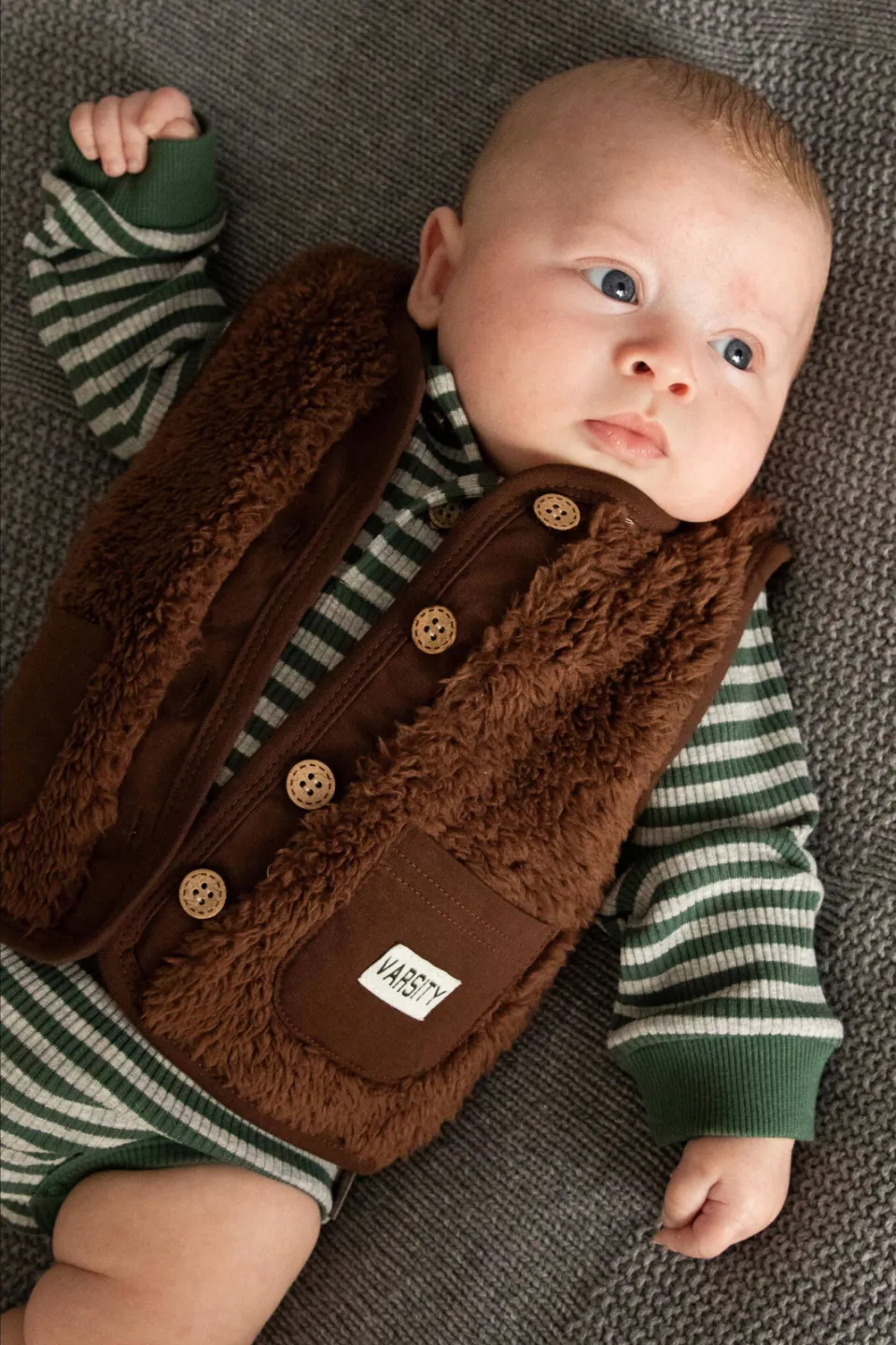 BESS teddy gilet bruin, foto 5
