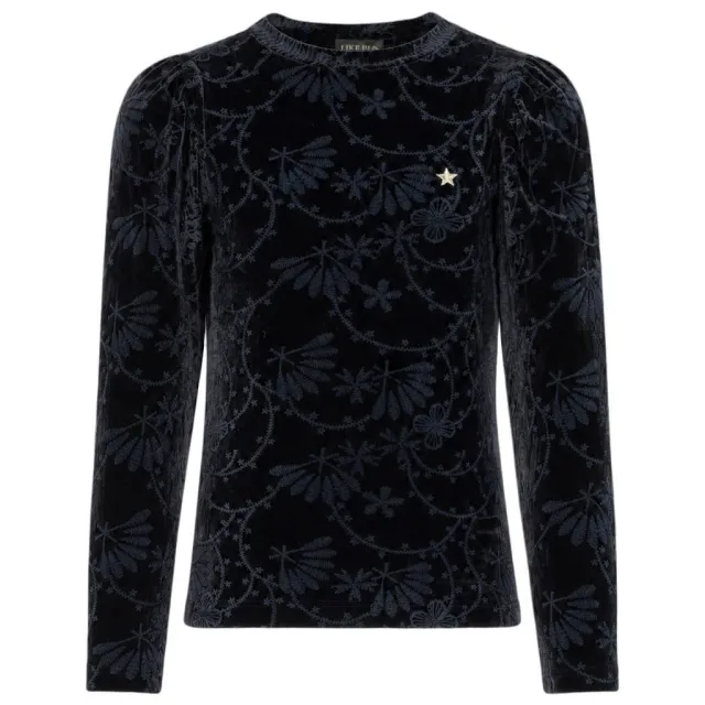 Like Flo fluwelen longsleeve antraciet, foto 2