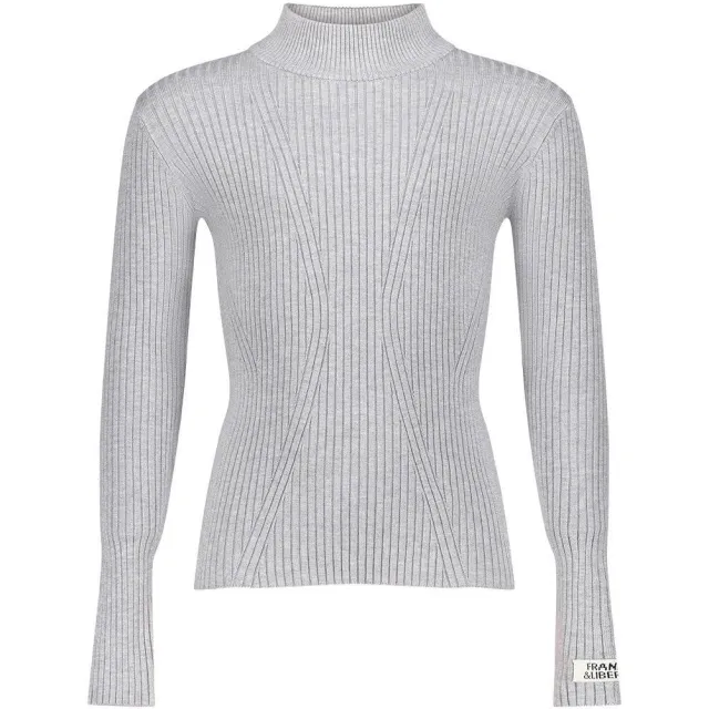 Frankie&Liberty aansluitende longsleeve grijs melange