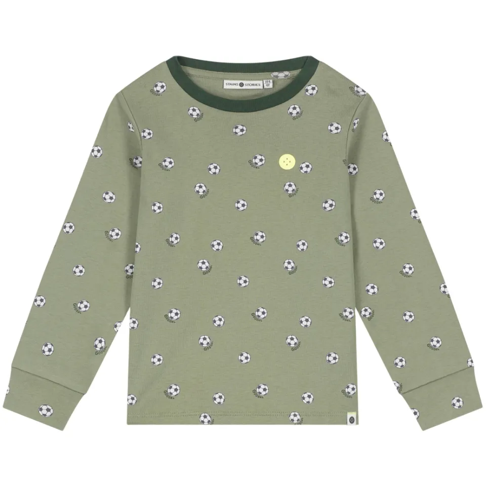 Stains&Stories katoenen pyjama met print groen, foto 6