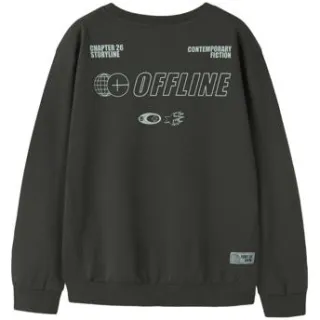 NAME IT KIDS sweater met backprint - antraciet Grijs Backprint, foto 2