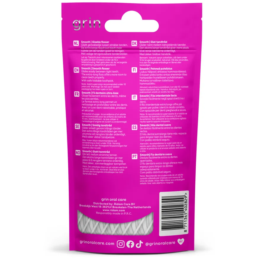 Grin Smooth Floss-Sticks flossdraad, foto 2
