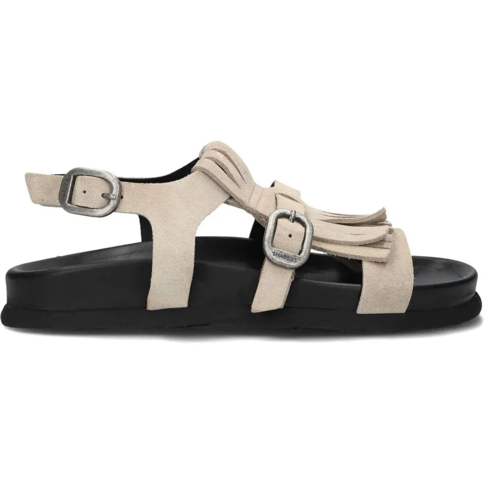 Shabbies Amsterdam Inga Fringes sandaal taupe Beige
