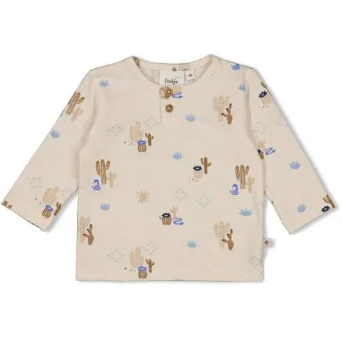 Feetje Sssiesta longsleeve ecru Ecru/bruin