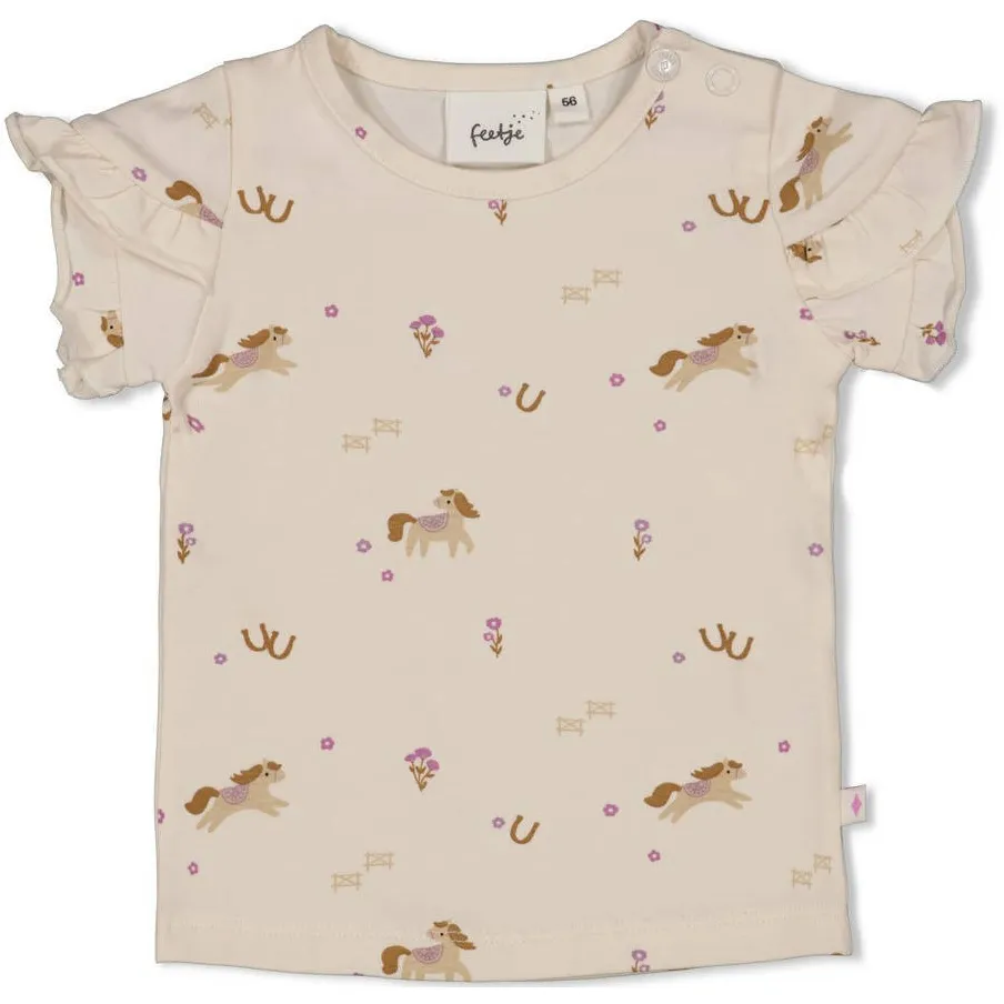 Feetje Flower Ranch T-shirt ecru