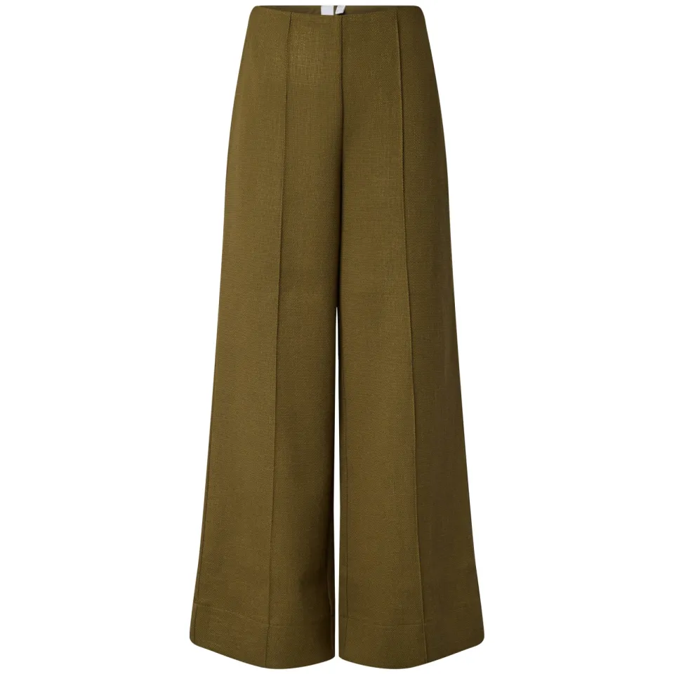Yas wide leg casual broek - groen, foto 2