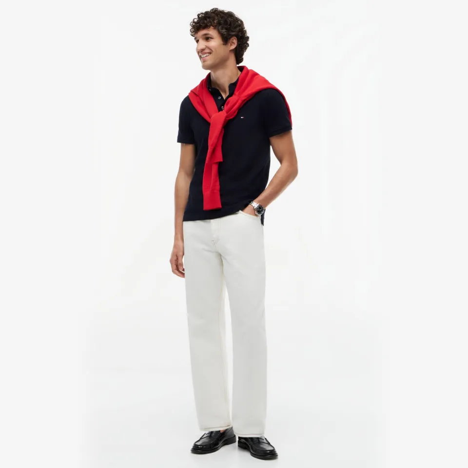 Tommy Hilfiger slim polo donkerblauw