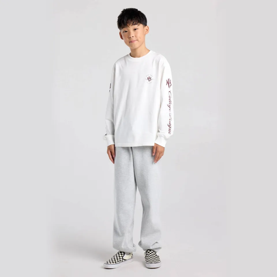 America Today longsleeve met backprint - wit/donkerrood, foto 4