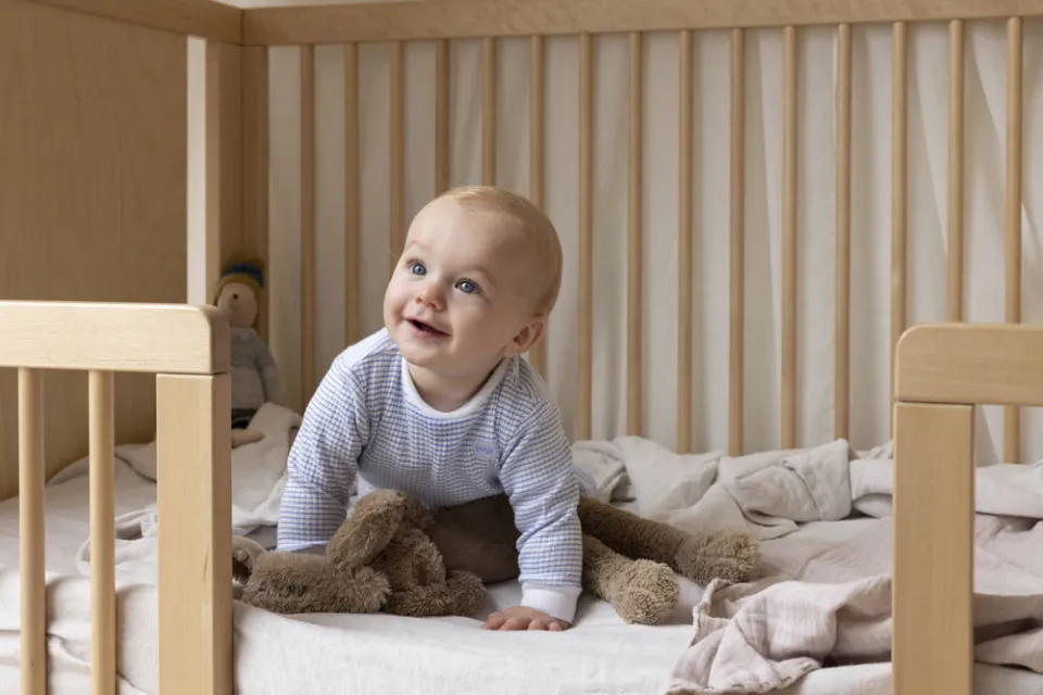 Feetje wafel pyjama lichtblauw wit Lichtblauw/wit