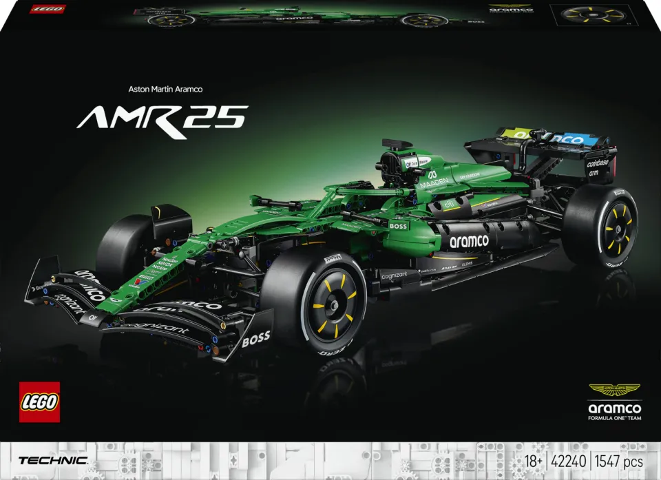 Lego Technic Aston Martin Aramco AMR25 F1 Auto Bouwpakket voor Kinderen 42240, foto 2